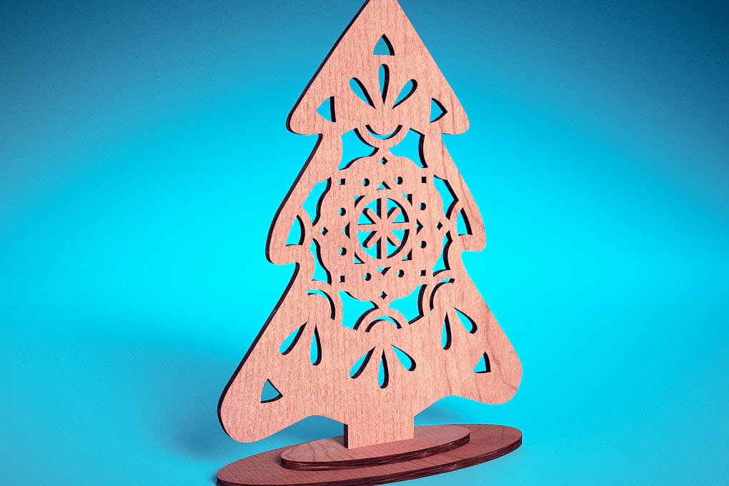 Intra απο ξύλο plywood 3mm-4mm πάχος Χριστουγεννιάτικο Στολίδι Μάνταλα με Δίασταση 30x30 cm INTRAFABR-72176958