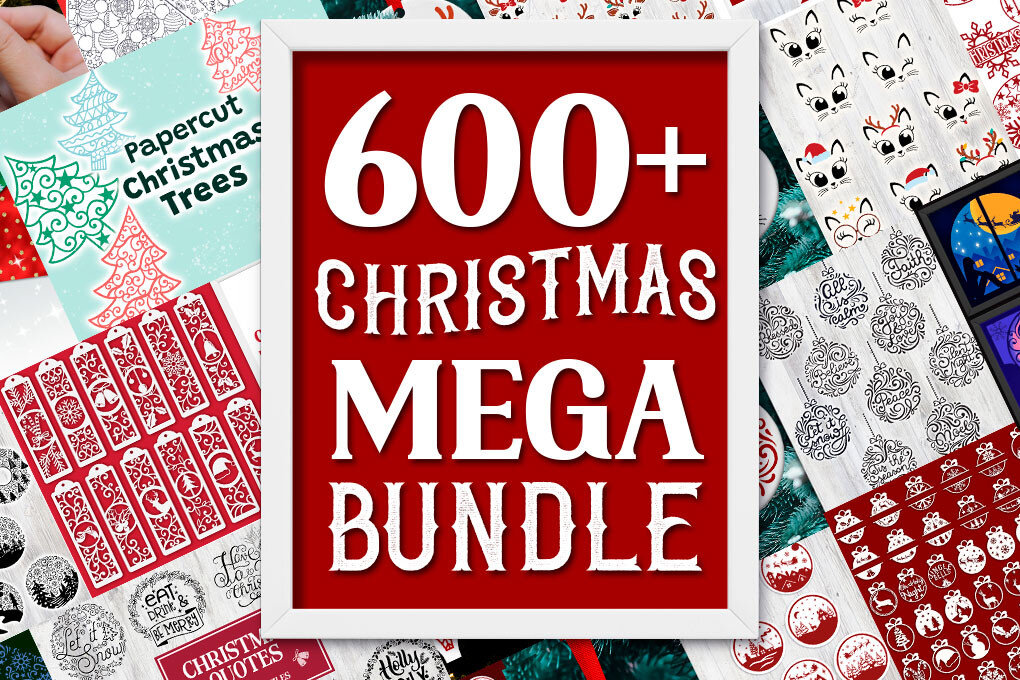 Σετ των 2 Intra απο ξύλο plywood 3mm-4mm πάχος Χριστουγεννιάτικο Mega 600 Ειδών Δίασταση 25x25 cm INTRAFABR-46841361