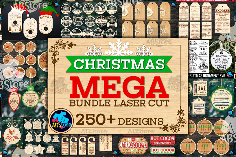 Intra απο ξύλο plywood 3mm-4mm πάχος Χριστουγεννιάτικο Mega Cut  Δίασταση 15x15 cm INTRAFABR-110221798