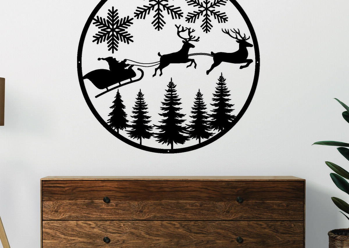 Σετ των 2 Intra απο ξύλο plywood 3mm-4mm πάχος Χριστουγεννιάτικες μεταλλικές επιγραφές Δίασταση 15x15 cm INTRAFABR-111470677