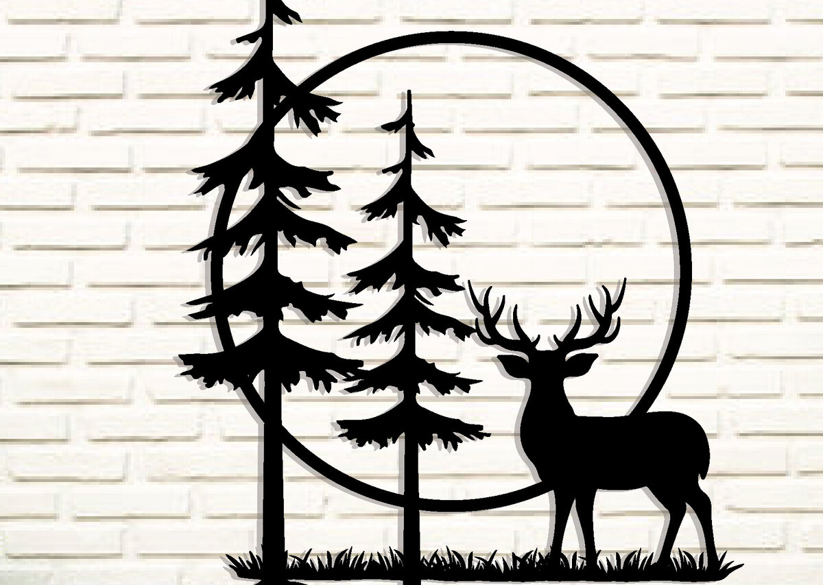 Σετ των 2 Intra απο ξύλο plywood 3mm-4mm πάχος Χριστουγεννιάτικα κοπής με λέιζερ μεταλλικών τοίχων Δίασταση 40x40 cm INTRAFABR-84385590