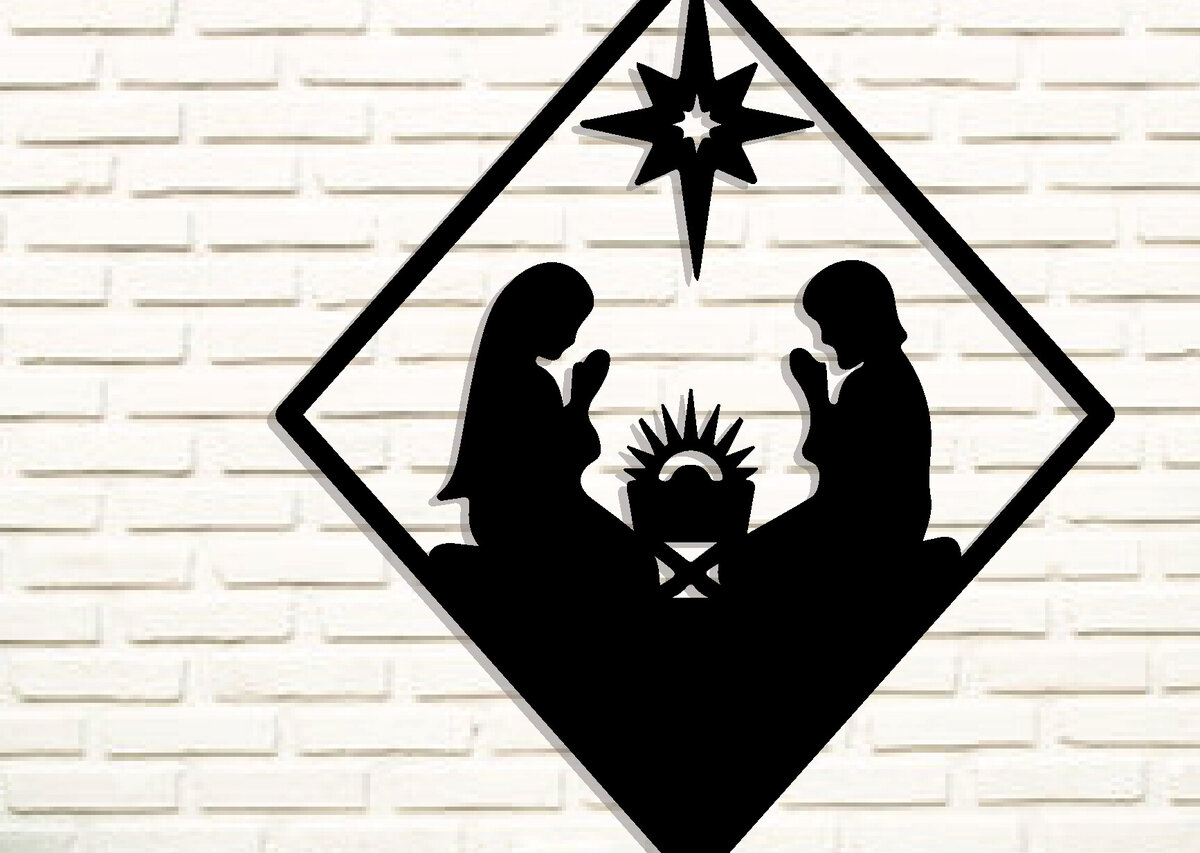 Intra απο ξύλο plywood 3mm-4mm πάχος Χριστουγεννιάτικα κοπής με λέιζερ μεταλλικών τοίχων Δίασταση 40x40 cm INTRAFABR-84385657