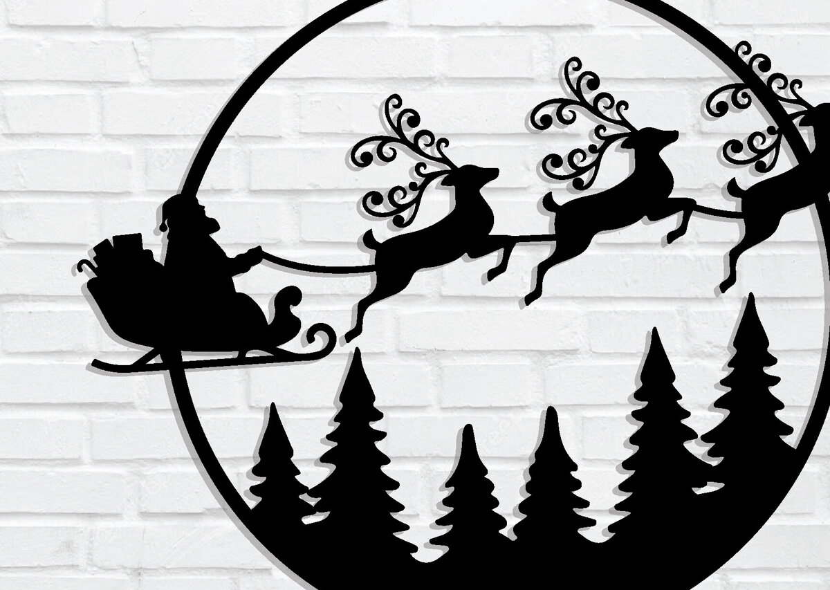 Intra απο ξύλο plywood 3mm-4mm πάχος Χριστουγεννιάτικα κοπής με λέιζερ μεταλλικών τοίχων Δίασταση 40x40 cm INTRAFABR-85275867