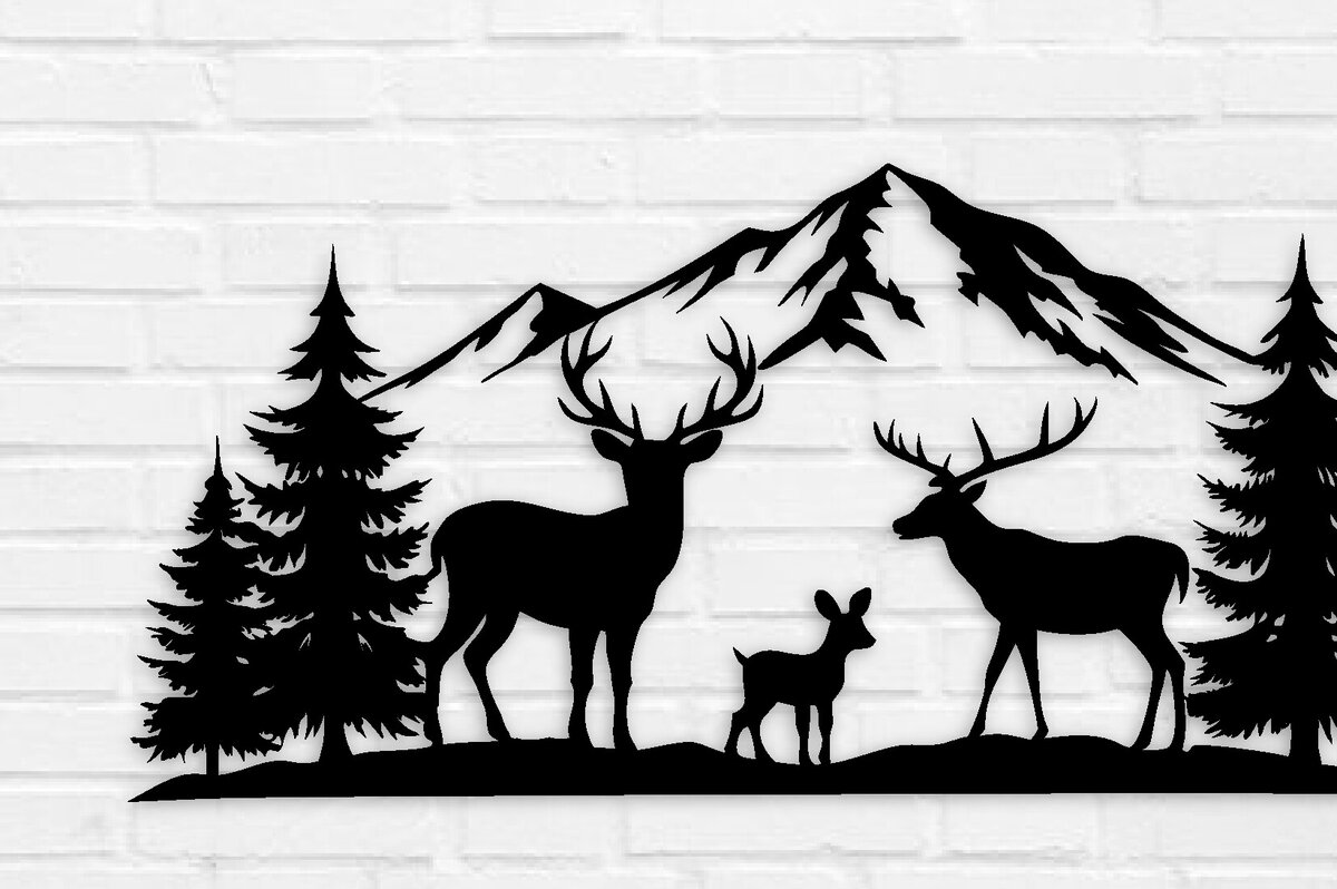 Σετ των 2 Intra απο ξύλο plywood 3mm-4mm πάχος Χριστουγεννιάτικα κοπής με λέιζερ μεταλλικών τοίχων Δίασταση 40x40 cm INTRAFABR-106373167