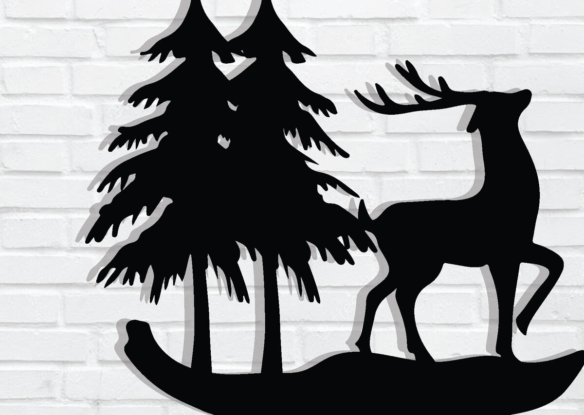 Intra απο ξύλο plywood 3mm-4mm πάχος Χριστουγεννιάτικα κοπής με λέιζερ μεταλλικών τοίχων Δίασταση 40x40 cm INTRAFABR-79320267