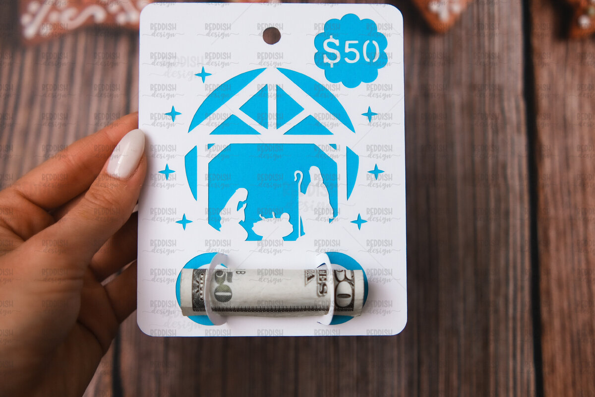 Σετ των 3 Intra απο ξύλο plywood 3mm-4mm πάχος Θήκη για Χριστουγεννιάτικες κάρτες Δίασταση 4x5 cm INTRAFABR-107962753