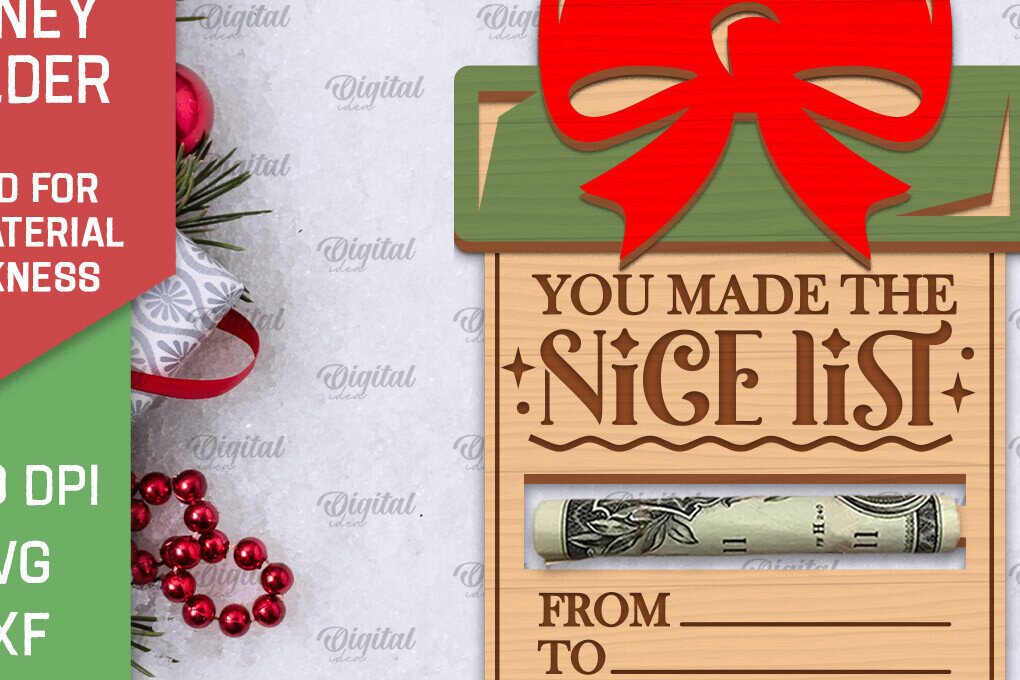 Σετ των 2 Intra απο ξύλο plywood 3mm-4mm πάχος Σχέδιο κοπής με λέιζερ κάρτα Χριστουγέννων Δίασταση 15x15 cm INTRAFABR-102835773