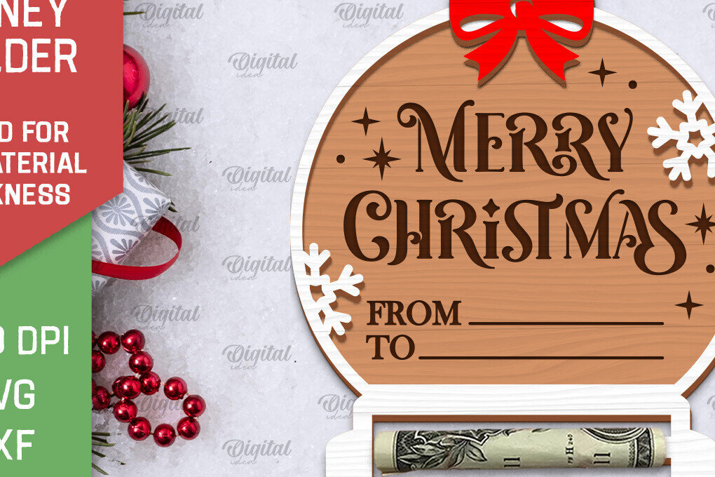 Σετ των 2 Intra απο ξύλο plywood 3mm-4mm πάχος Σχέδιο κοπής με λέιζερ κάρτα Χριστουγέννων Δίασταση 15x15 cm INTRAFABR-102835828