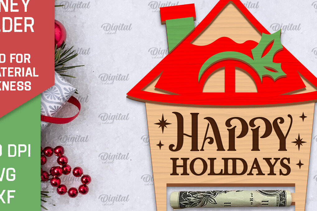 Σετ των 3 Intra απο ξύλο plywood 3mm-4mm πάχος Σχέδιο κοπής με λέιζερ κάρτα Χριστουγέννων Δίασταση 15x15 cm INTRAFABR-102835851