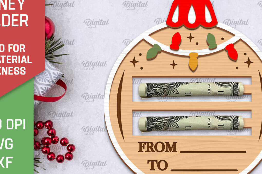 Σετ των 2 Intra απο ξύλο plywood 3mm-4mm πάχος Σχέδιο κοπής με λέιζερ κάρτα Χριστουγέννων Δίασταση 15x15 cm INTRAFABR-102836022