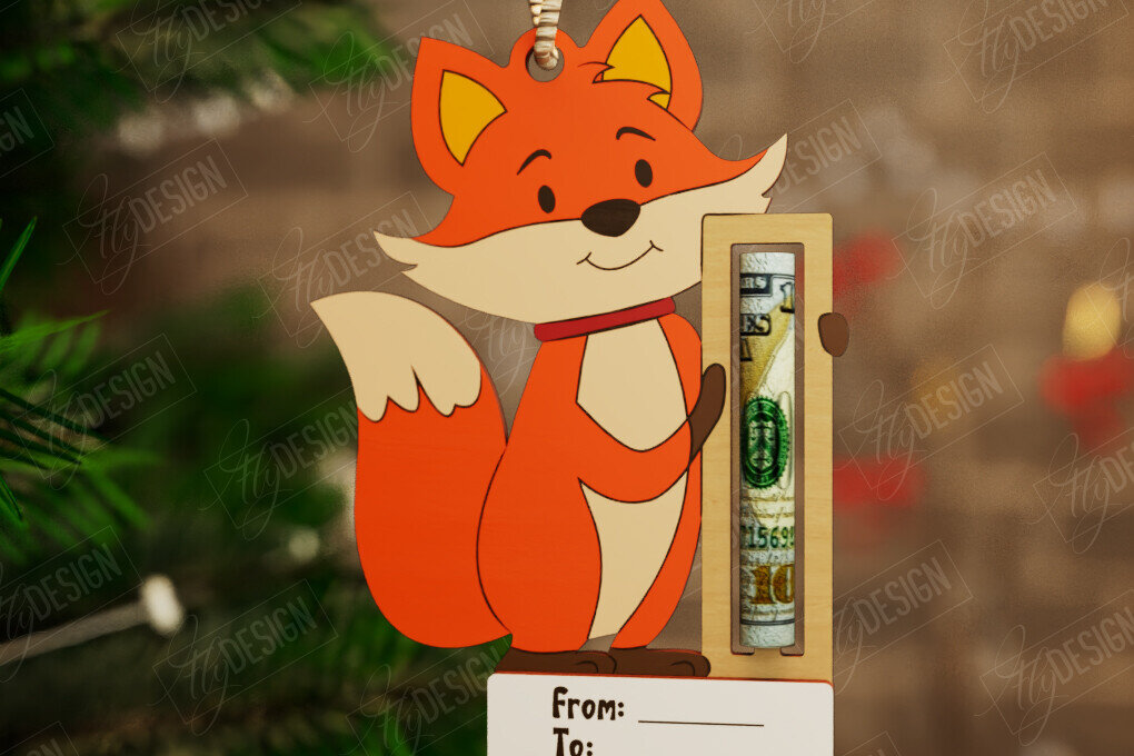 Σετ των 2 Intra απο ξύλο plywood 3mm-4mm πάχος Κάτοχος Χριστουγέννων | Δωροκάρτα | CNC Δίασταση 15x15 cm INTRAFABR-108584755