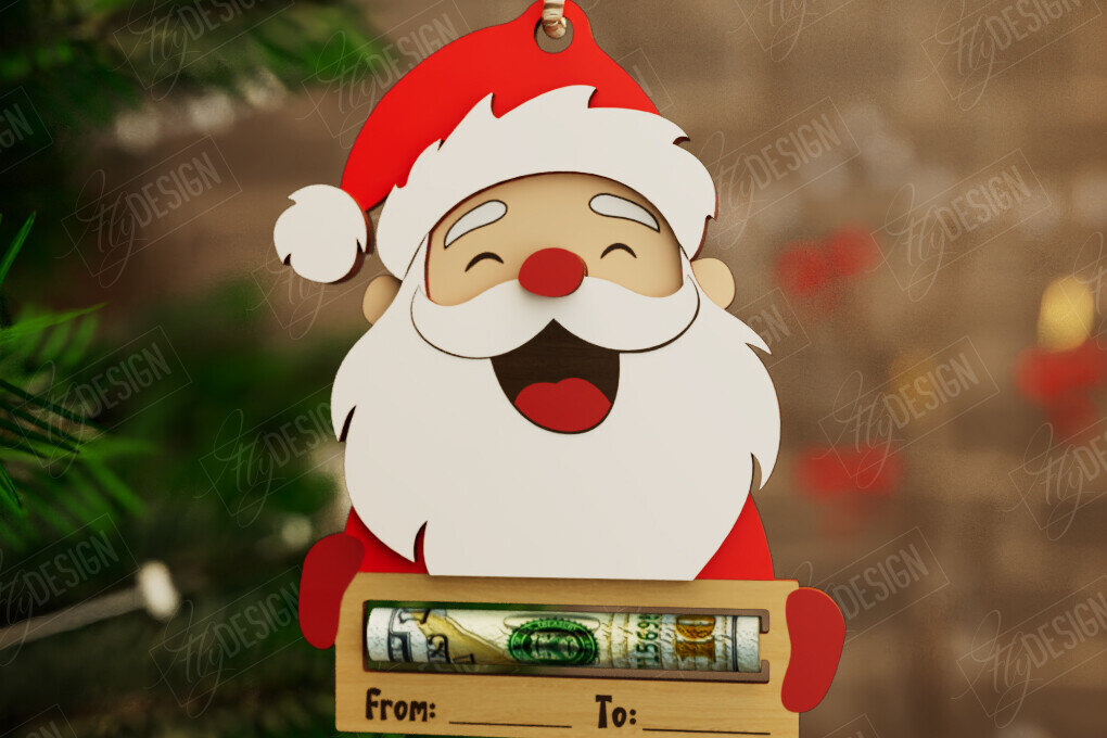 Intra απο ξύλο plywood 3mm-4mm πάχος Κάτοχος Χριστουγέννων | Δωροκάρτα | CNC Δίασταση 15x15 cm INTRAFABR-108584792