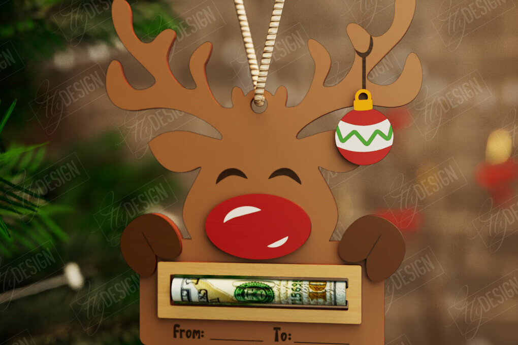 Σετ των 3 Intra απο ξύλο plywood 3mm-4mm πάχος Κάτοχος Χριστουγέννων | Δωροκάρτα | CNC Δίασταση 15x15 cm INTRAFABR-108584799