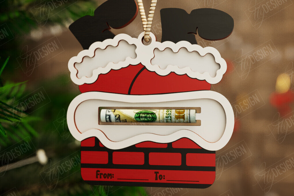 Σετ των 2 Intra απο ξύλο plywood 3mm-4mm πάχος Κάτοχος Χριστουγέννων | Δωροκάρτα | CNC Δίασταση 15x15 cm INTRAFABR-108584874