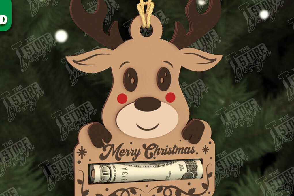 Σετ των 2 Intra απο ξύλο plywood 3mm-4mm πάχος Κάτοχος Χριστουγέννων | Δώρο διακοπών Δίασταση 15x15 cm INTRAFABR-107105081