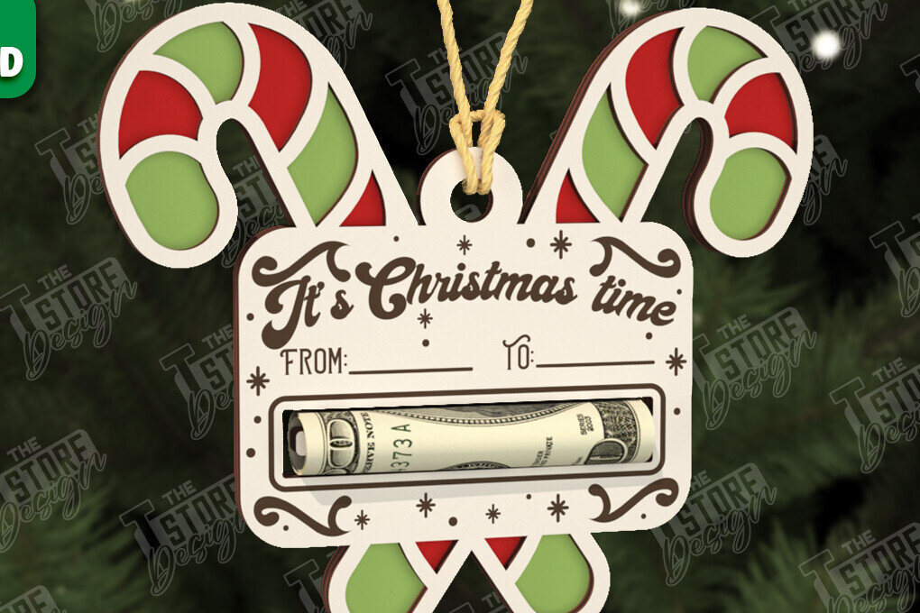 Σετ των 2 Intra απο ξύλο plywood 3mm-4mm πάχος Κάτοχος Χριστουγέννων | Δώρο διακοπών Δίασταση 15x15 cm INTRAFABR-107105124