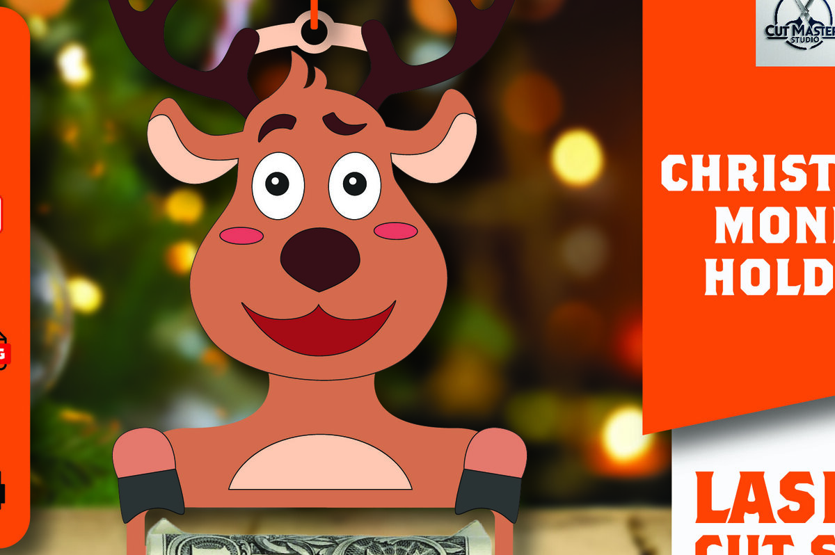 Σετ των 2 Intra απο ξύλο plywood 3mm-4mm πάχος Χριστουγεννιάτικο Money Holder Δίασταση 15x15 cm INTRAFABR-108866428