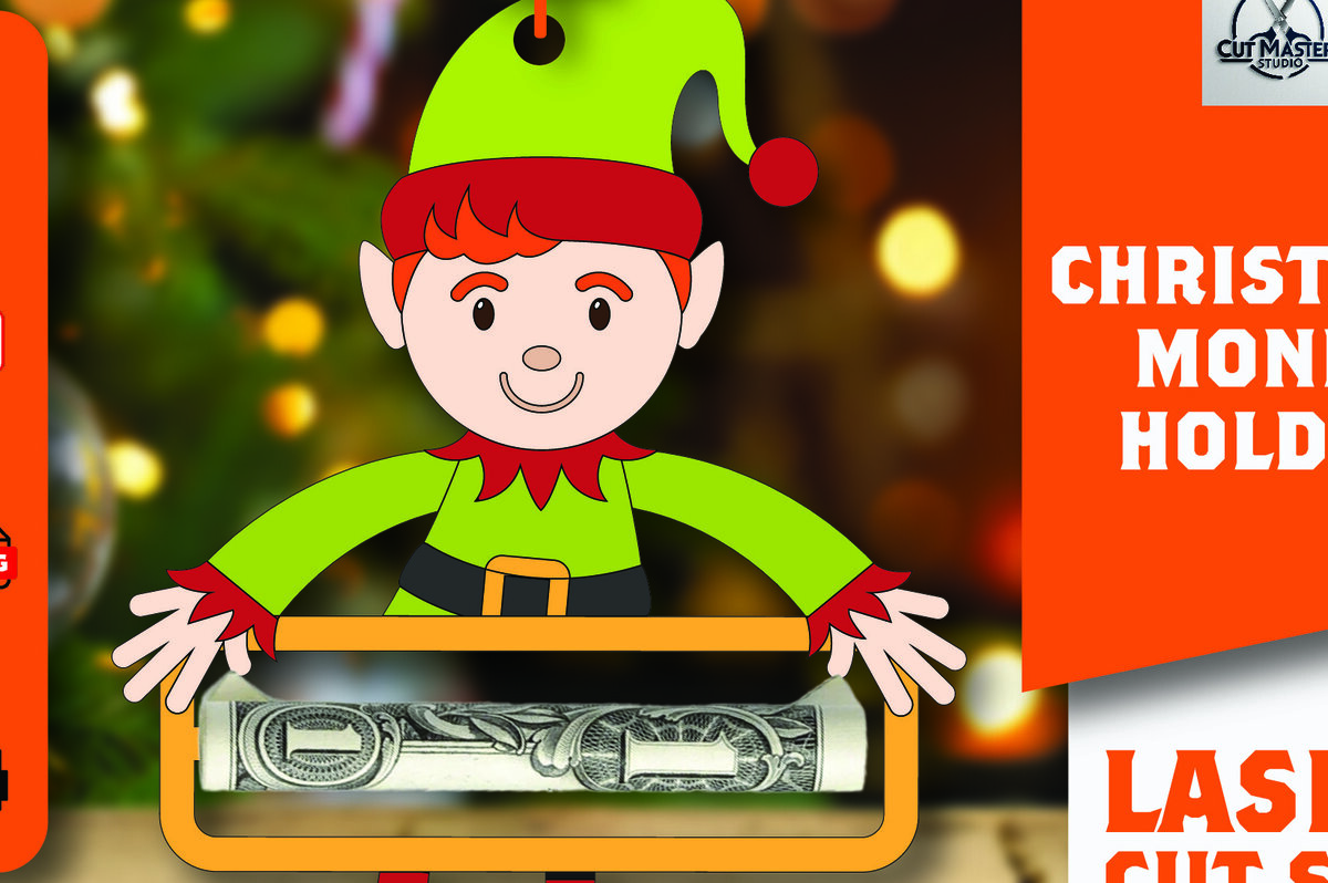 Σετ των 2 Intra απο ξύλο plywood 3mm-4mm πάχος Χριστουγεννιάτικο Money Holder Δίασταση 15x15 cm INTRAFABR-108866557