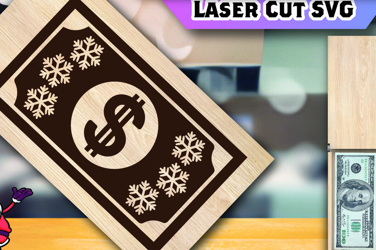 Σετ των 2 Intra απο ξύλο plywood 3mm-4mm πάχος Χριστουγεννιάτικο Money Holder Δίασταση 15x15 cm INTRAFABR-106245167