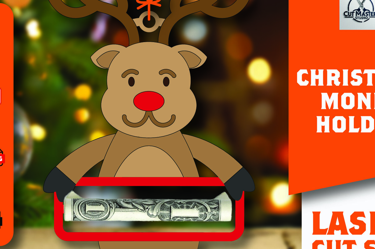 Σετ των 2 Intra απο ξύλο plywood 3mm-4mm πάχος Χριστουγεννιάτικο Money Holder Δίασταση 15x15 cm INTRAFABR-108867074