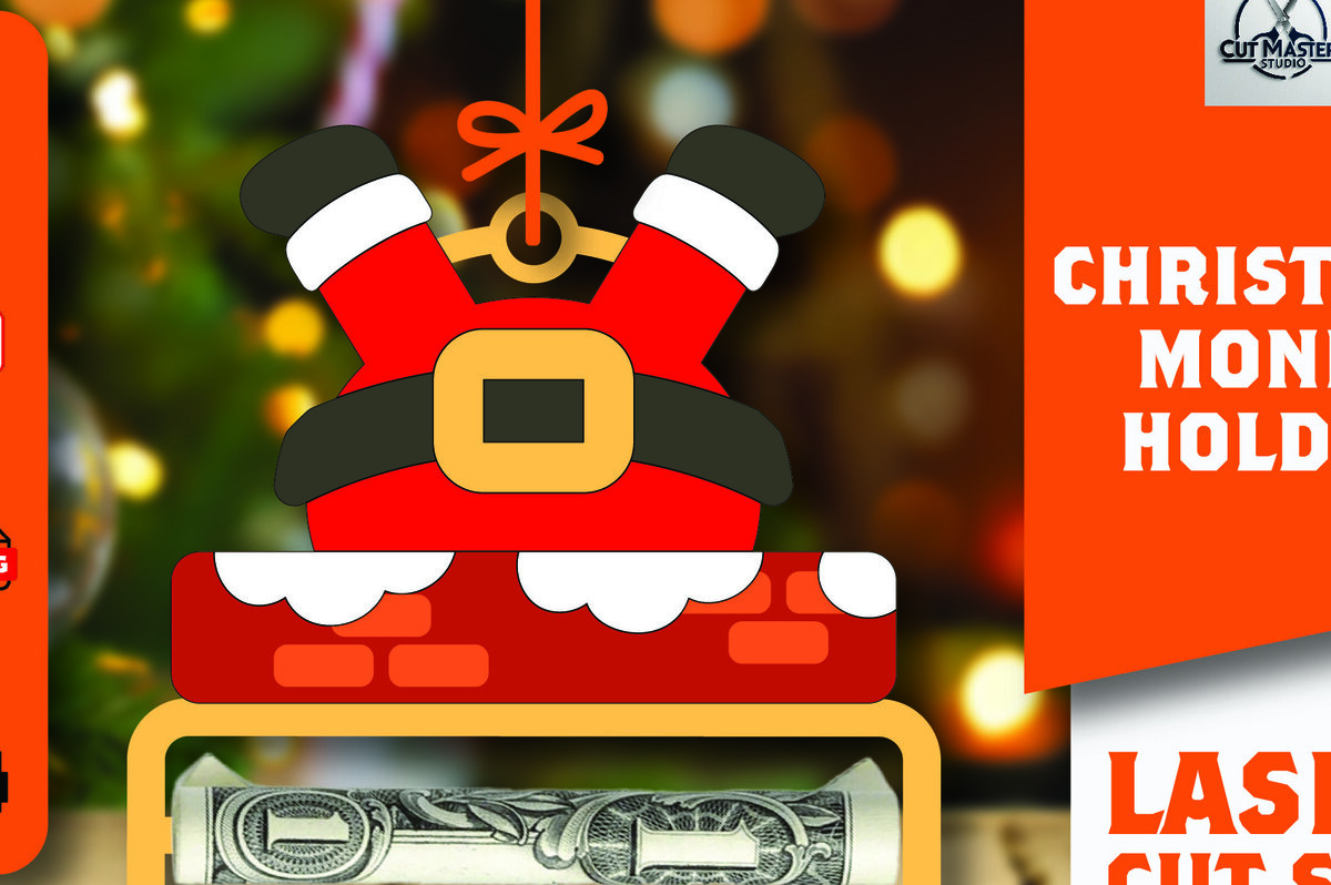 Σετ των 2 Intra απο ξύλο plywood 3mm-4mm πάχος Χριστουγεννιάτικο Money Holder Δίασταση 15x15 cm INTRAFABR-108867210