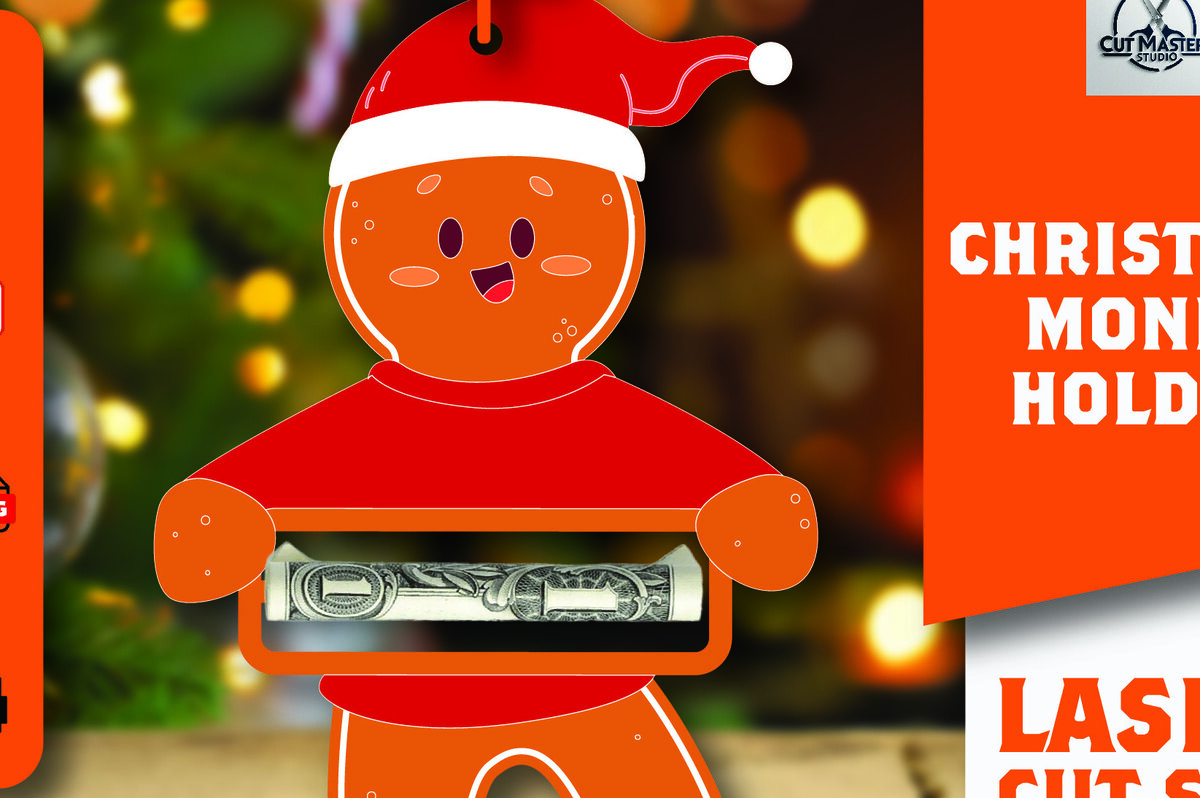 Σετ των 2 Intra απο ξύλο plywood 3mm-4mm πάχος Χριστουγεννιάτικο Money Holder Δίασταση 15x15 cm INTRAFABR-108867256