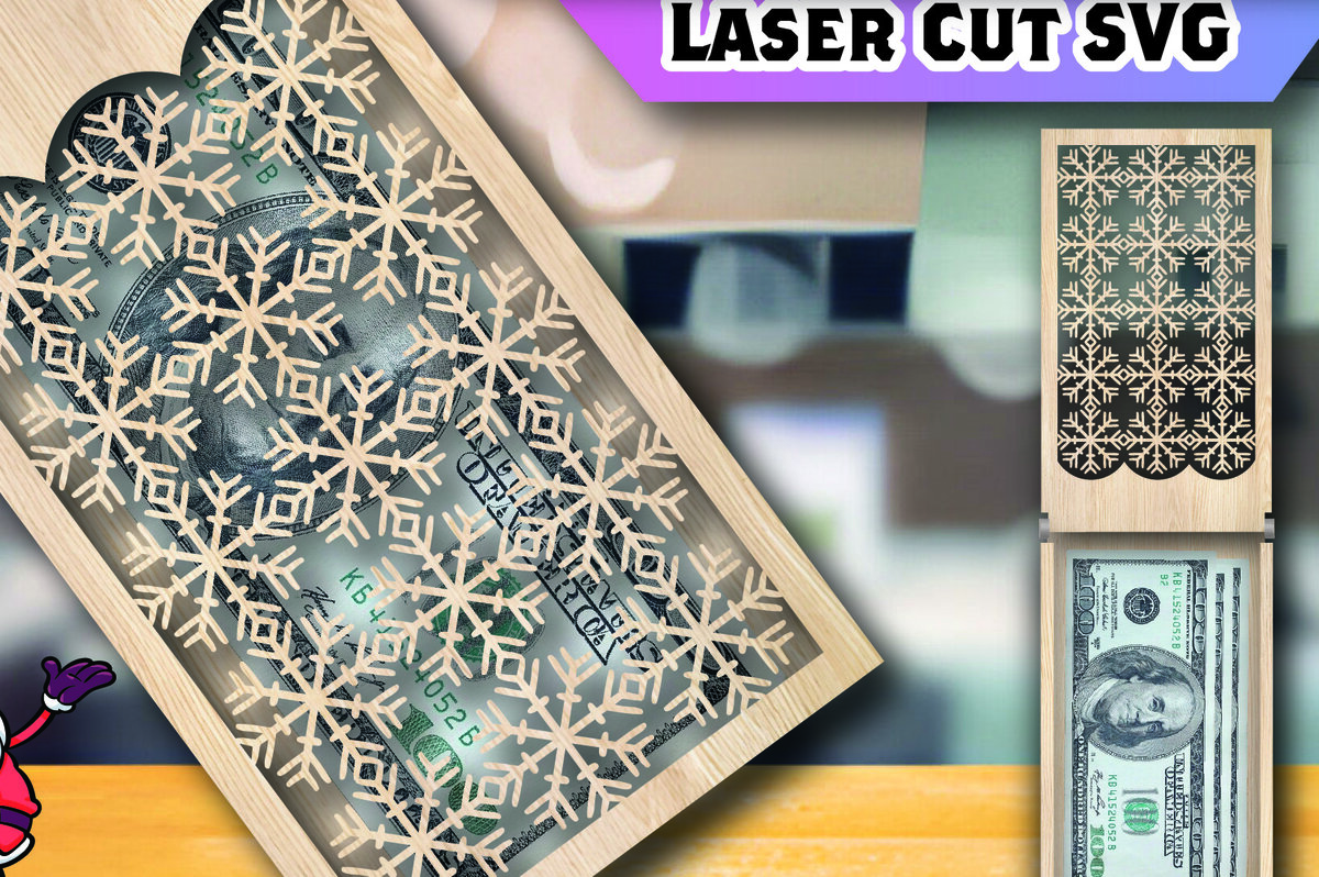 Σετ των 2 Intra απο ξύλο plywood 3mm-4mm πάχος Χριστουγεννιάτικο Money Holder Δίασταση 15x15 cm INTRAFABR-106141745