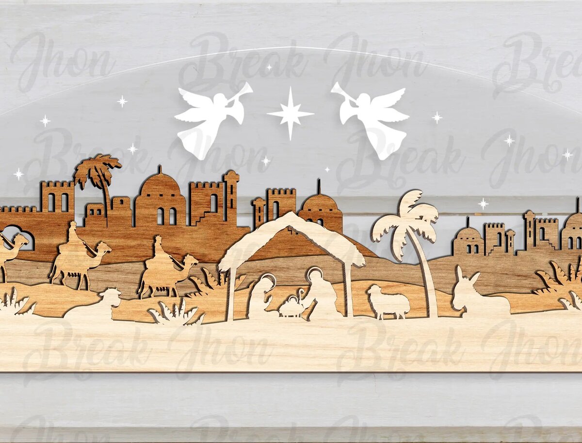 Σετ των 2 Intra απο ξύλο plywood 3mm-4mm πάχος κομμένο κομμάτι τέχνης Χριστουγεννιάτικου Χριστουγεννιάτικου Χριστουγεννιάτικου Χριστουγεννιάτικου Χριστουγεννιάτικου Χριστουγεννιάτικου Χριστουγεννιάτικου Χριστουγεννιάτικου γένους Δίασταση 15x15 cm INTRAFAB