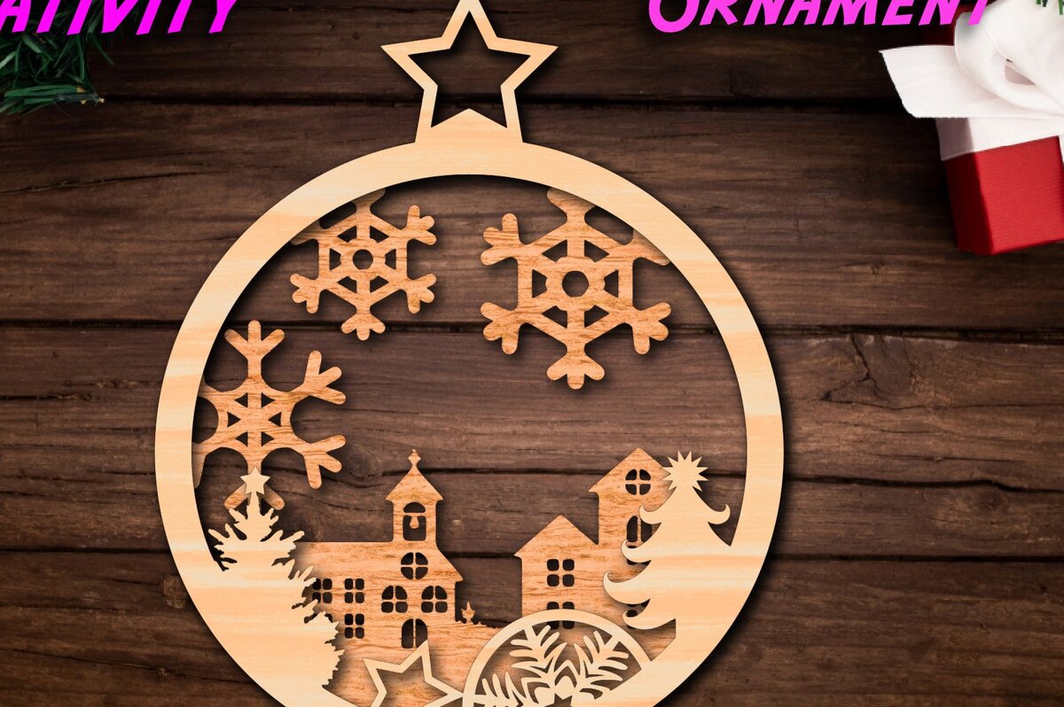 Σετ των 3 Intra απο ξύλο plywood 3mm-4mm πάχος Χριστουγεννιάτικο στολίδι της Γέννησης Δίασταση 8x8 cm INTRAFABR-44809609