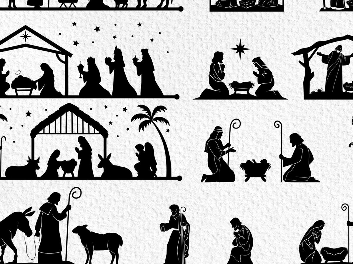 Σετ των 2 Intra απο ξύλο plywood 3mm-4mm πάχος Scene Χριστουγέννων Δίασταση 15x15 cm INTRAFABR-48148422