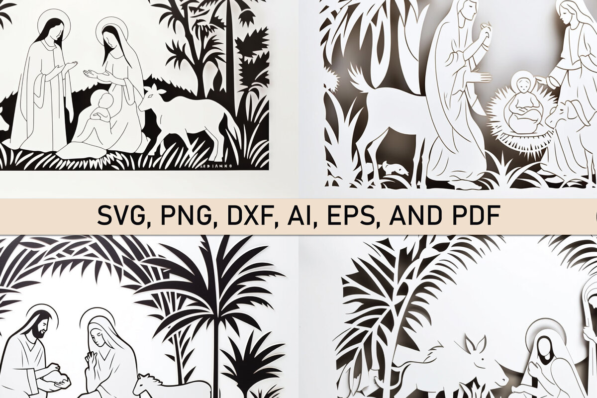 Σετ των 2 Intra απο ξύλο plywood 3mm-4mm πάχος Scene Χριστουγέννων Δίασταση 15x15 cm INTRAFABR-81389487