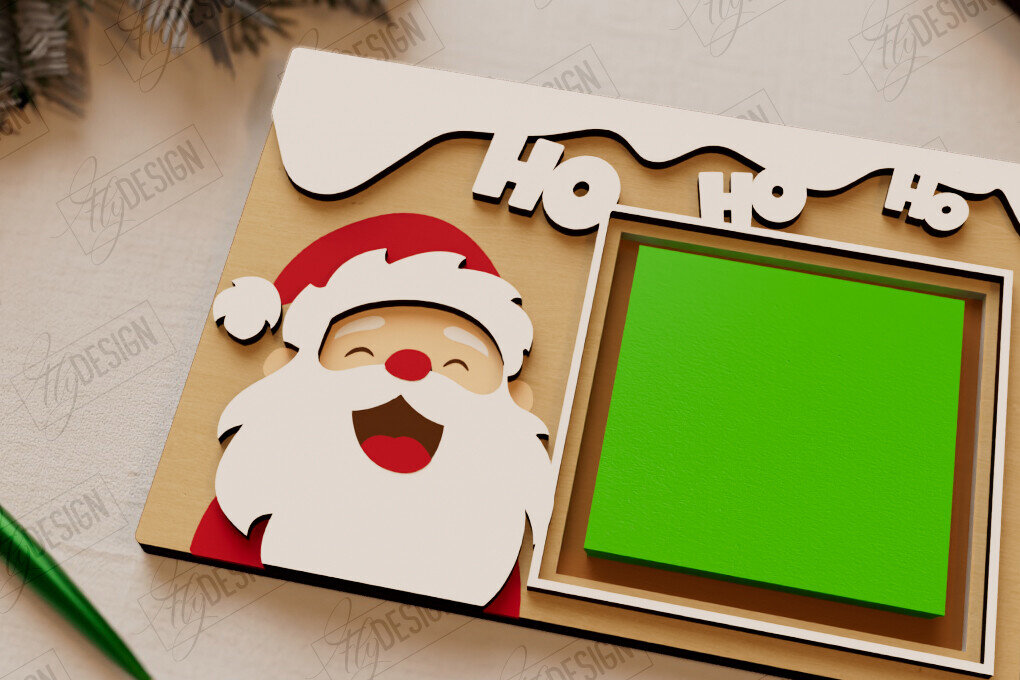 Σετ των 2 Intra απο ξύλο plywood 3mm-4mm πάχος Θήκη για σημειωματάρια Χριστουγέννων |Διακόσμηση διακοπών Δίασταση 15x15 cm INTRAFABR-109844385