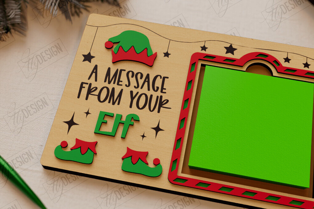 Σετ των 3 Intra απο ξύλο plywood 3mm-4mm πάχος Θήκη για σημειωματάρια Χριστουγέννων |Διακόσμηση διακοπών Δίασταση 15x15 cm INTRAFABR-109844357