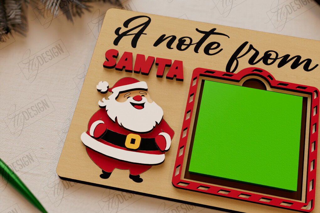 Σετ των 2 Intra απο ξύλο plywood 3mm-4mm πάχος Θήκη για σημειωματάρια Χριστουγέννων |Διακόσμηση διακοπών Δίασταση 15x15 cm INTRAFABR-109844380