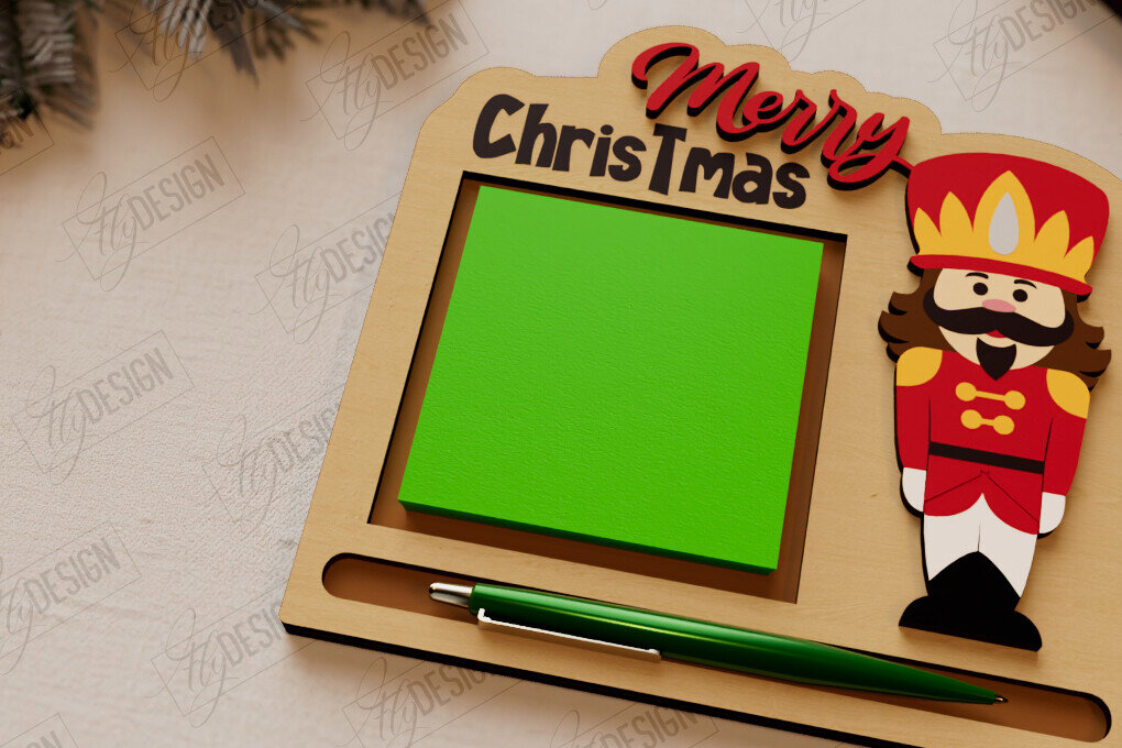 Σετ των 2 Intra απο ξύλο plywood 3mm-4mm πάχος Θήκη για σημειωματάρια Χριστουγέννων |Διακόσμηση διακοπών Δίασταση 15x15 cm INTRAFABR-109844338