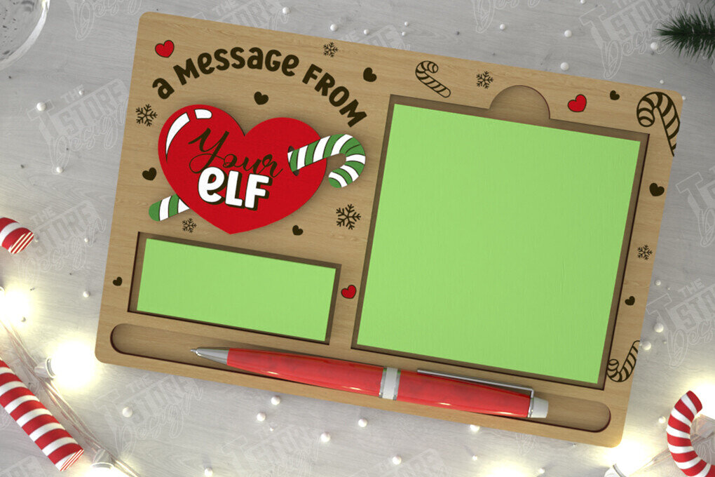 Σετ των 2 Intra απο ξύλο plywood 3mm-4mm πάχος Θήκη χριστουγεννιάτικου σημειωματάριου | Κάτοχος σημειώσεων Δίασταση 15x15 cm INTRAFABR-109288499