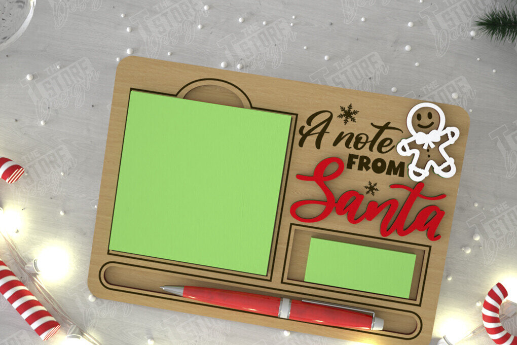 Σετ των 2 Intra απο ξύλο plywood 3mm-4mm πάχος Θήκη χριστουγεννιάτικου σημειωματάριου | Κάτοχος σημειώσεων Δίασταση 15x15 cm INTRAFABR-109288436