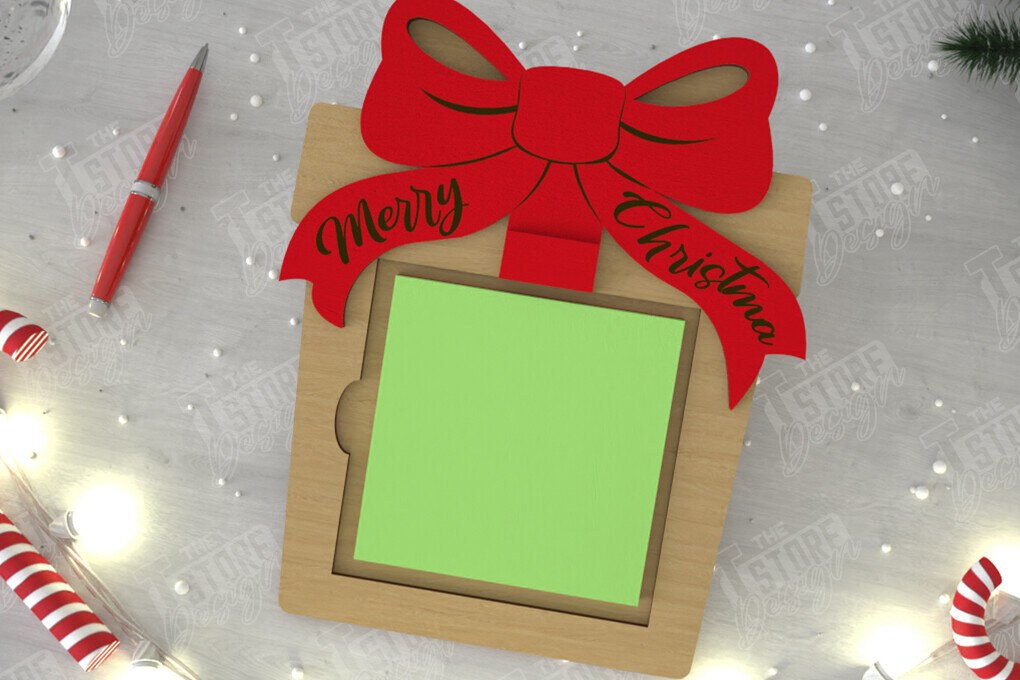 Σετ των 2 Intra απο ξύλο plywood 3mm-4mm πάχος Θήκη χριστουγεννιάτικου σημειωματάριου | Κάτοχος σημειώσεων Δίασταση 15x15 cm INTRAFABR-109288440