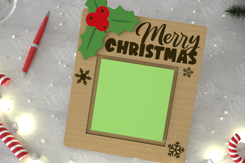 Σετ των 2 Intra απο ξύλο plywood 3mm-4mm πάχος Θήκη χριστουγεννιάτικου σημειωματάριου | Κάτοχος σημειώσεων Δίασταση 15x15 cm INTRAFABR-109288456