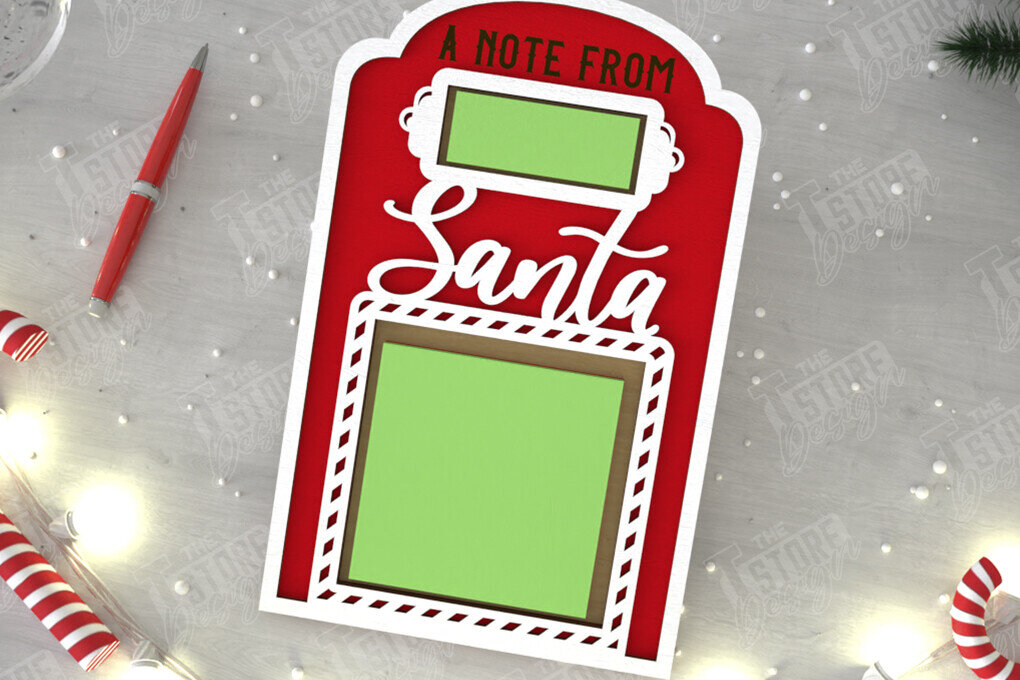 Σετ των 2 Intra απο ξύλο plywood 3mm-4mm πάχος Θήκη χριστουγεννιάτικου σημειωματάριου | Κάτοχος σημειώσεων Δίασταση 15x15 cm INTRAFABR-109288473