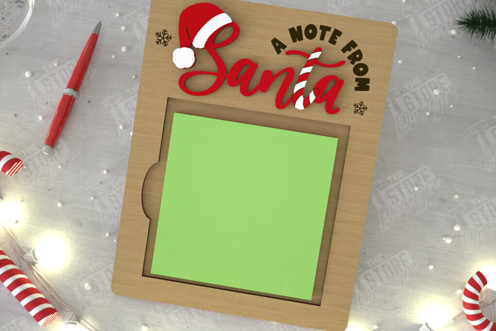 Σετ των 2 Intra απο ξύλο plywood 3mm-4mm πάχος Θήκη χριστουγεννιάτικου σημειωματάριου | Κάτοχος σημειώσεων Δίασταση 15x15 cm INTRAFABR-109288479