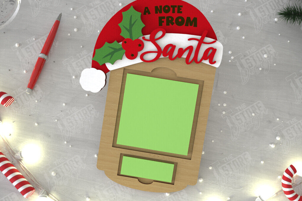 Σετ των 2 Intra απο ξύλο plywood 3mm-4mm πάχος Θήκη χριστουγεννιάτικου σημειωματάριου | Κάτοχος σημειώσεων Δίασταση 15x15 cm INTRAFABR-109288405