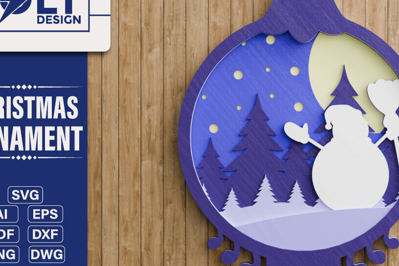 Intra απο ξύλο plywood 3mm-4mm πάχος Χριστουγεννιάτικο Στολίδι 3D Πολυεπίπεδο Δίασταση 20x30 cm INTRAFABR-107208410