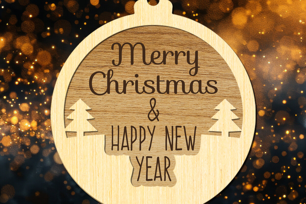 Σετ των 3 Intra απο ξύλο plywood 3mm-4mm πάχος Χριστουγεννιάτικο στολίδι Δίασταση 6x6 cm INTRAFABR-108720843