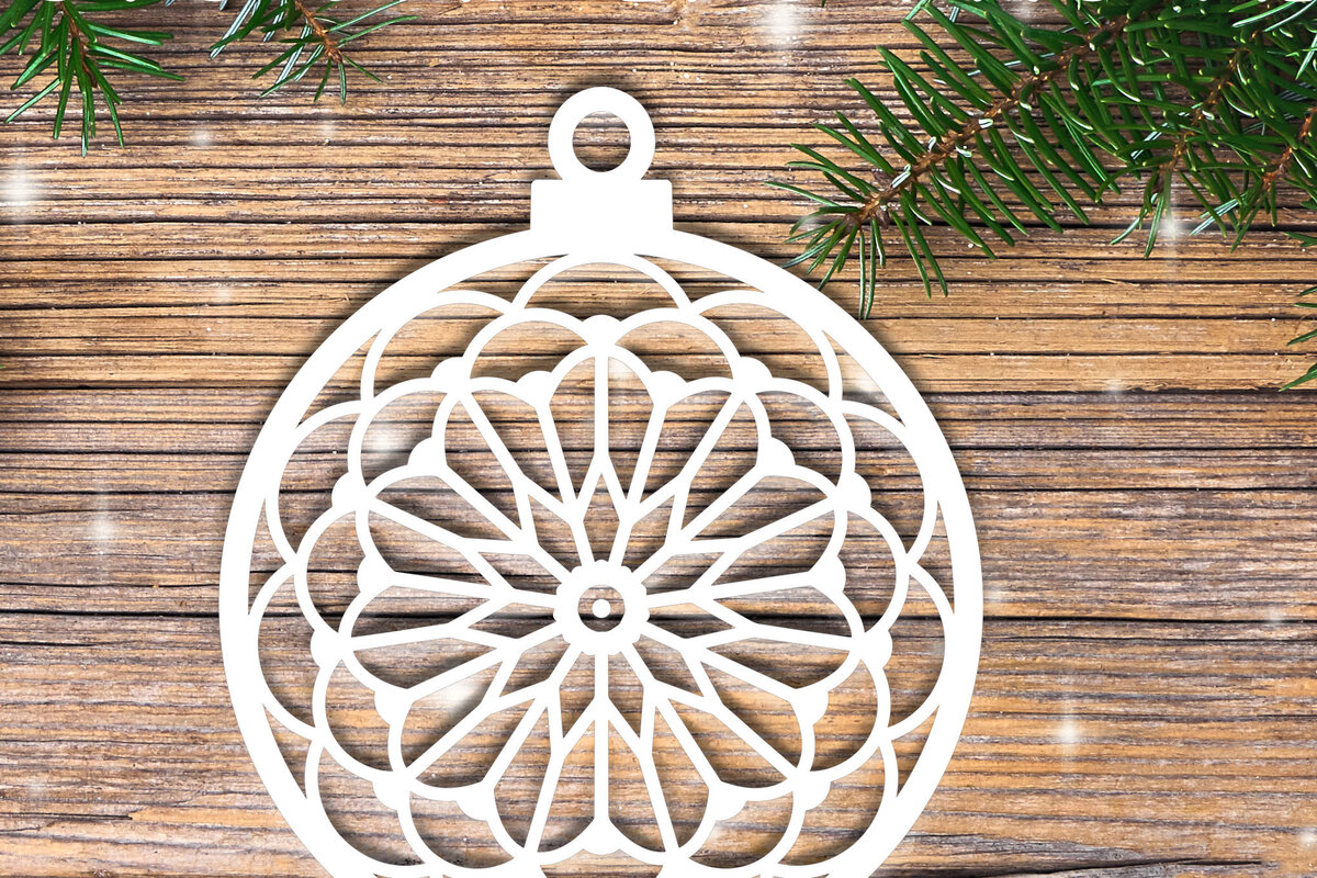 Intra απο ξύλο plywood 3mm-4mm πάχος Χριστουγεννιάτικη Στολίδι Μπάλα Μάνταλα Δίασταση 30x30 cm INTRAFABR-19848615