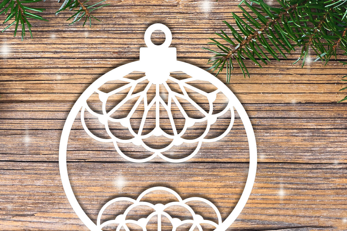 Intra απο ξύλο plywood 3mm-4mm πάχος Χριστουγεννιάτικη Στολίδι Μπάλα Μάνταλα Δίασταση 30x30 cm INTRAFABR-19848592