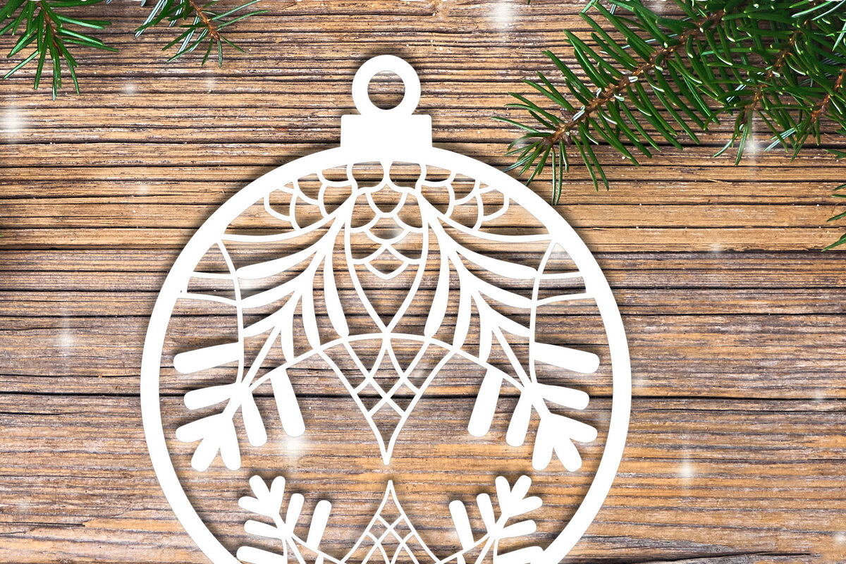 Σετ των 3 Intra απο ξύλο plywood 3mm-4mm πάχος Κοπής Χριστουγεννιάτικου Στολίδι V2 Δίασταση 8x8 cm INTRAFABR-19848548