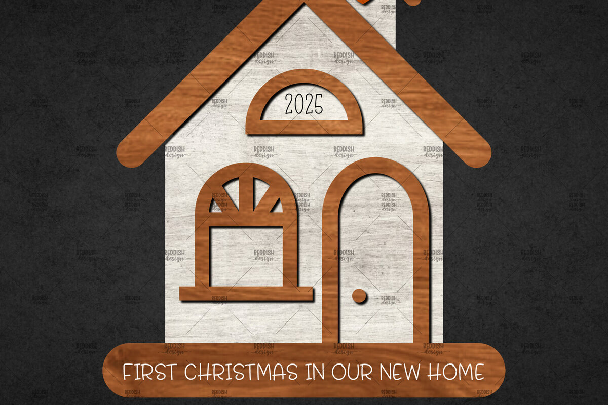 Σετ των 2 Intra απο ξύλο plywood 3mm-4mm πάχος Χριστουγεννιάτικο Διακοσμητικό Σπίτι Αποκομμένο Δίασταση 15x15 cm INTRAFABR-110673136