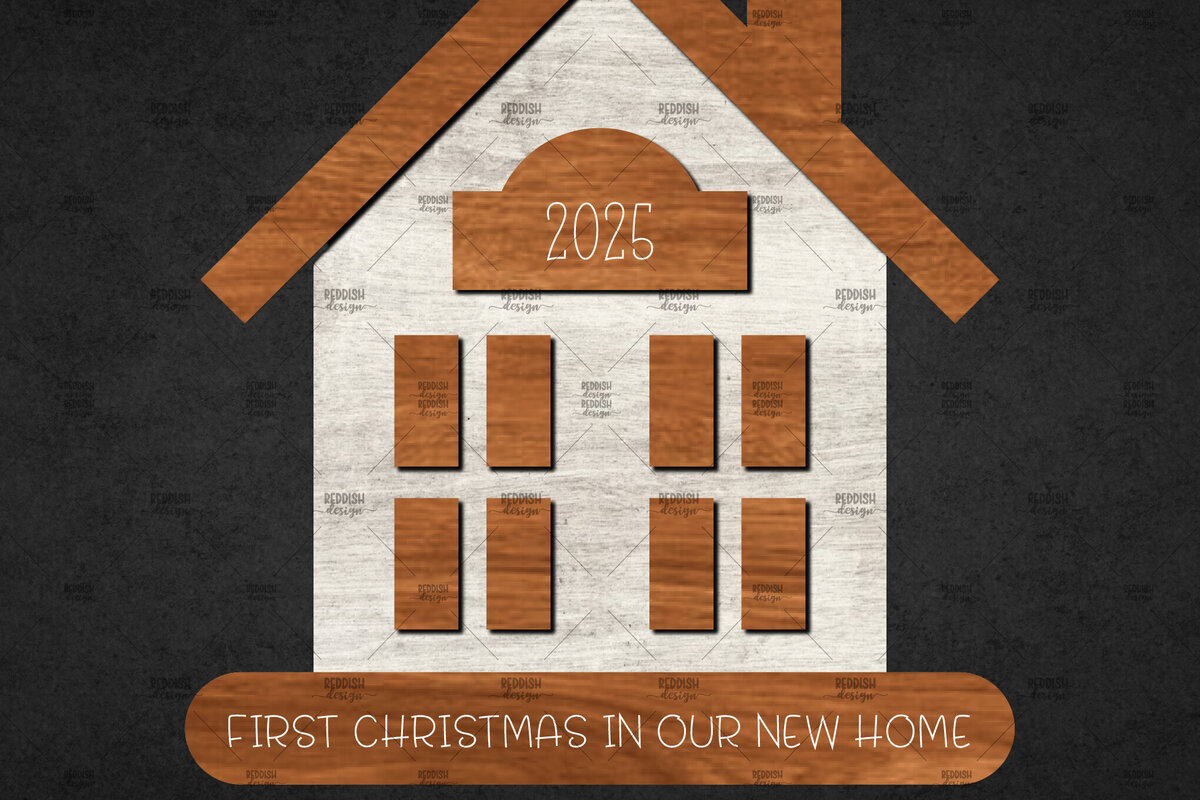 Σετ των 2 Intra απο ξύλο plywood 3mm-4mm πάχος Χριστουγεννιάτικο Διακοσμητικό Σπίτι Αποκομμένο Δίασταση 15x15 cm INTRAFABR-110673160