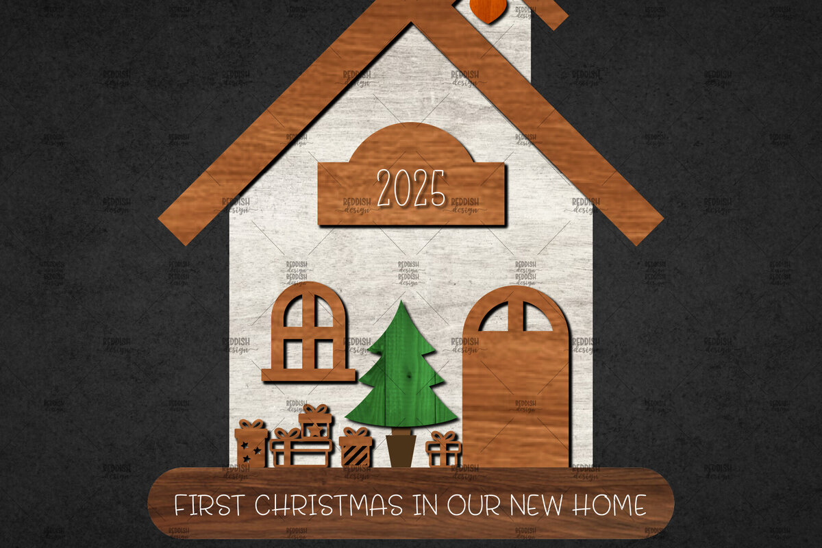 Intra απο ξύλο plywood 3mm-4mm πάχος Χριστουγεννιάτικο Διακοσμητικό Σπίτι Αποκομμένο Δίασταση 15x15 cm INTRAFABR-110673229